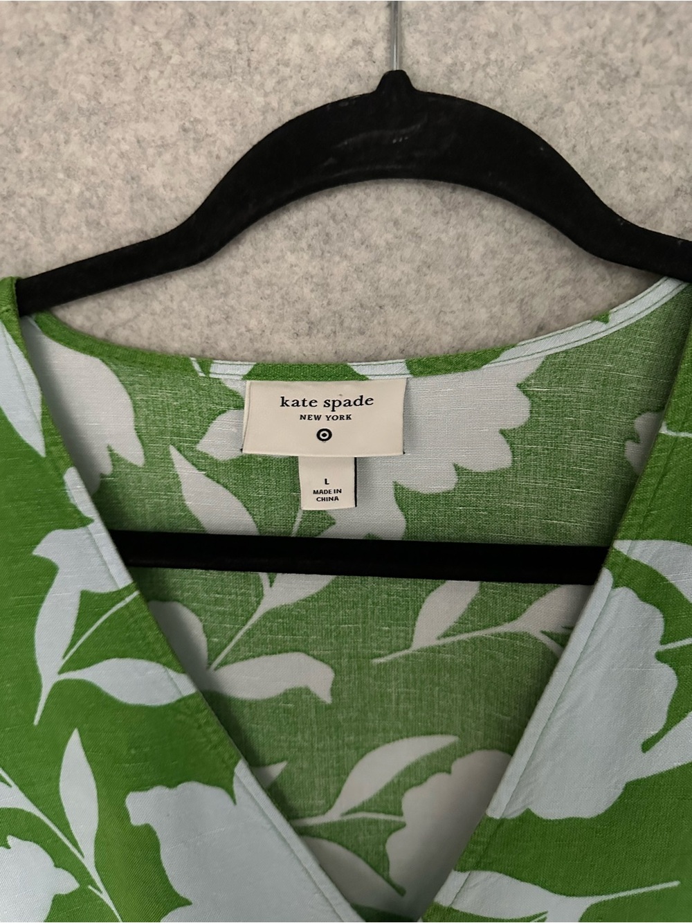 Kate Spade Green and White Floral Wrap-Style Dress - Picture 2 of 12